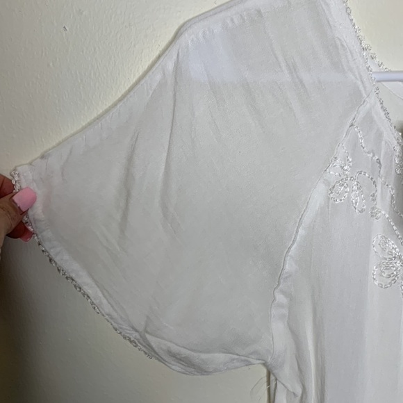 T16 SL fashion midi maxi white dress lightweight summer dress size xl - Picture 4 of 15